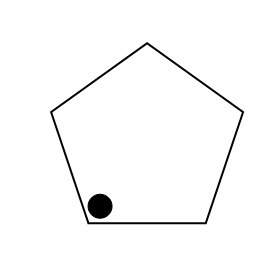Does this figure have rotational symmetry?  a) no, pentagons cannot be rotated.  b) no,