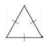What is the measure of the angles in this triangle?  a 120 b 90 c 45 d 60