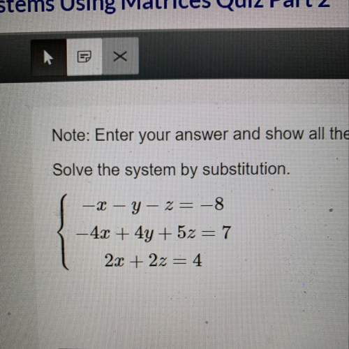 solve the system by substitution. show all the steps that you use to solve this problem.