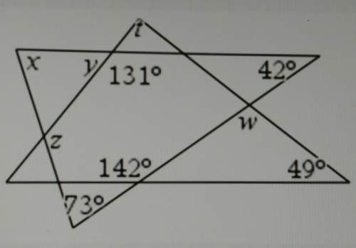 What is the value of all the missing angles?