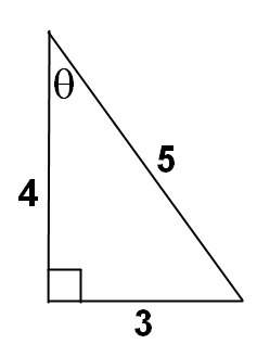 In the triangle below, calculate the sec θ.