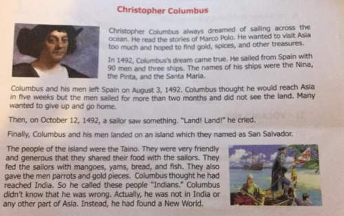 True or false me with english  1) christopher columbus was inspired from marco polo. t