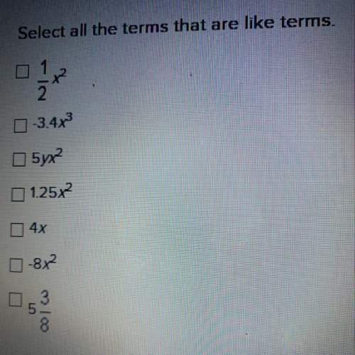 Select all the terms that are like terms.