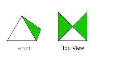 Which net folds into the pyramid?  choices are on the 2nd picture with letter