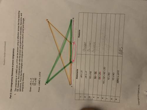 Prove that the triangles are congruent using two-column proof and triangle congruency theorems.