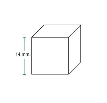 Plz  what is the volume of the cube?  a.196 mm3 b.1176 mm3 c.42