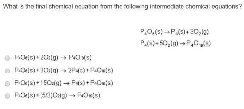 What is the final chemical equation from the following intermediate chemical equations?
