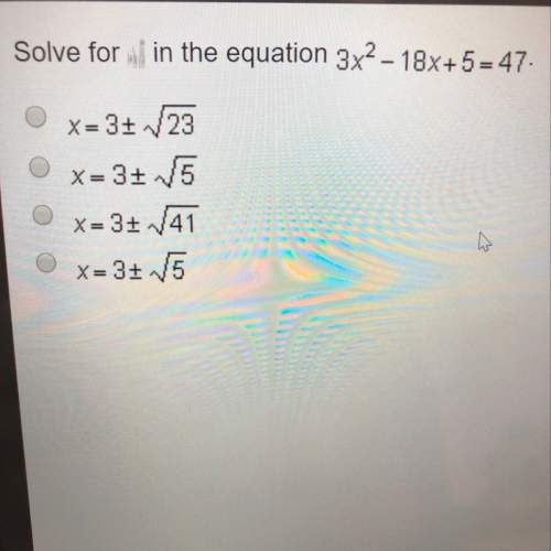 Solve for the equation 3x^2-18+5=47