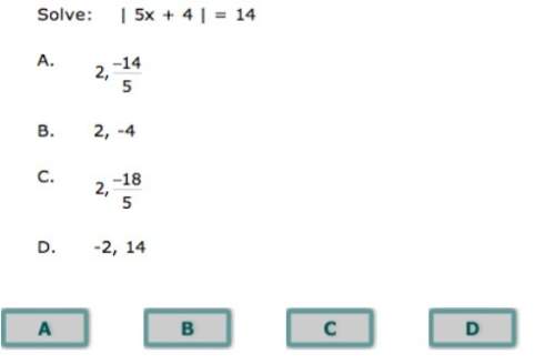 Solve 5x + 4 = 14 explain your answer.
