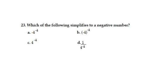 (retry) which of the following simplifies to a negative number?  -- it isn't c, apparently.