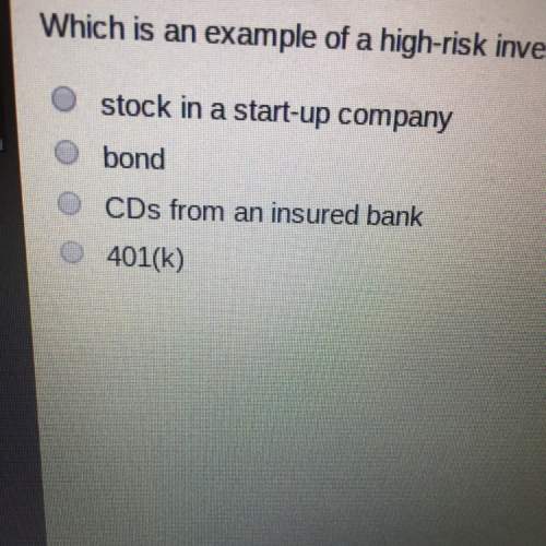 Which is an example of a high-risk investment?