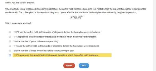 Select all the correct answers. when honeybees are introduced into a coffee plantation, the co
