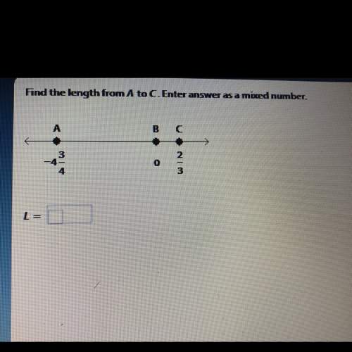 Find the length from a to c. enter answer as a mixed number ?