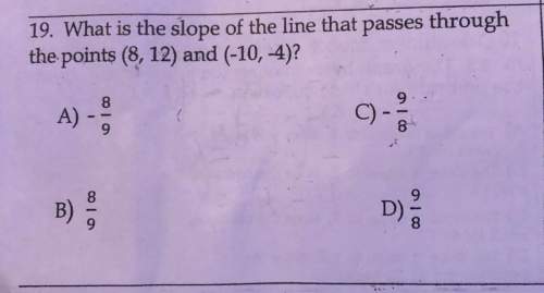 What is the slope of the line that passes through the points (8, 12) and (-10, 4)?
