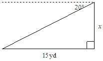 Find the value of x. round the length to the nearest tenth. diagram is not drawn to scale