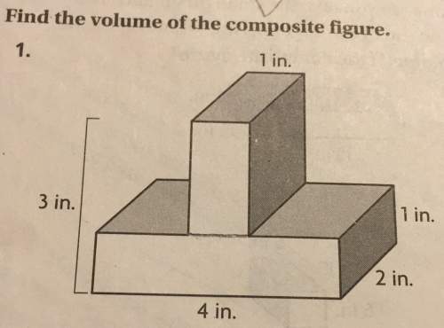 Find the volume of the composite figure. 1 in. 3 in 1 in. 2 in 4 in.
