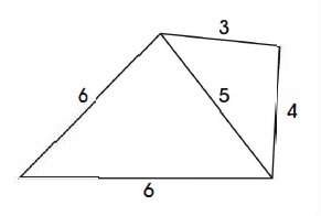 Find the area of the quadrilateral in the figure.  a. 22.25  b. 19.64  c. 15