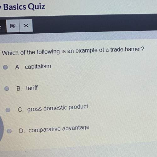 Which of the following is an example of a trade barrier