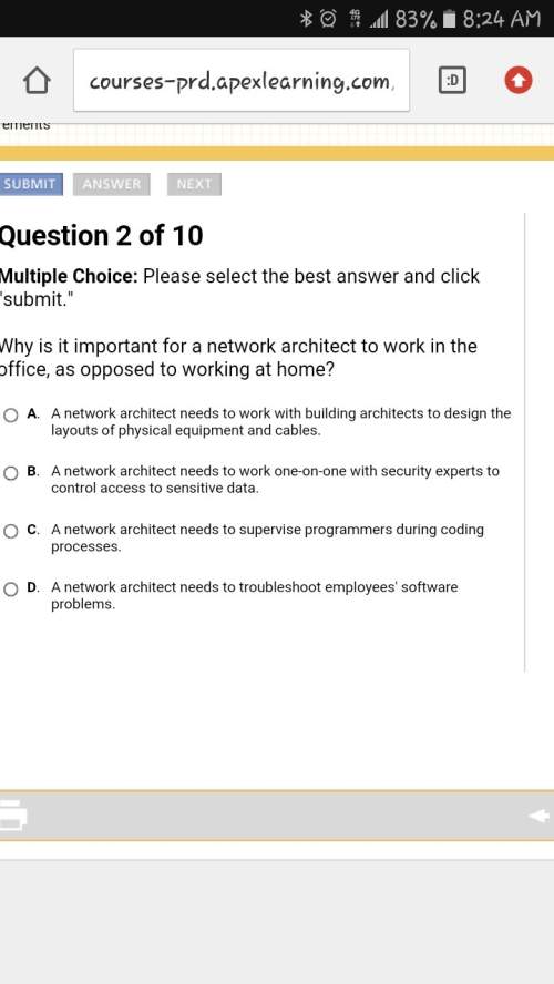Why is it important for a network architect to work in the office, as opposed to working at home?