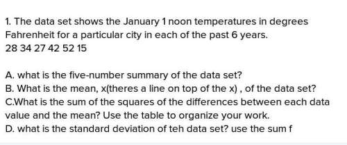 The data set shows the january 1 noon temp in degrees fahrenheit for a particular city in each of th