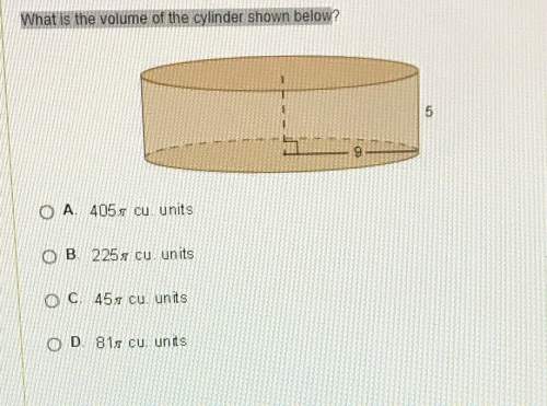 What is the volume of the cylinder shown below