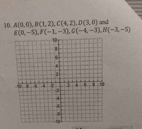 Part 4: determine whether the polygons with the given verices are congruent. use the transformation