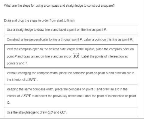 What are the steps for using a compass and straightedge to construct a square?  (i did t