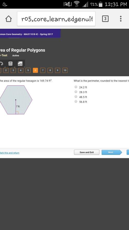 The area of the regular hexagon is 169.74 ft2. what is the perimeter, rounde