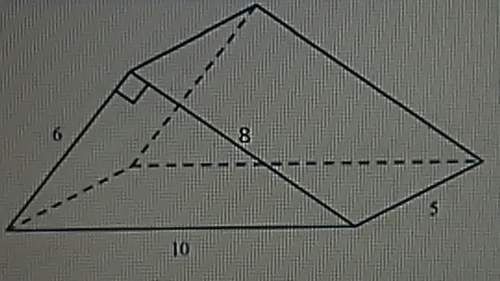 The surface area of the prism below is square units.