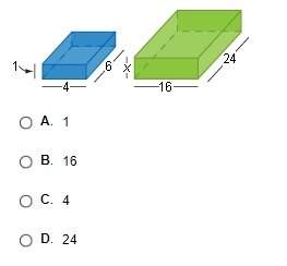 Im so confused the two prisms below are similar. what is the value of x?