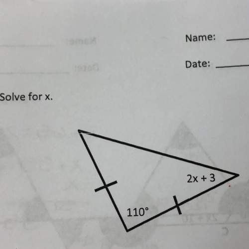 Solve for x if the angles are 110 and 2x+3