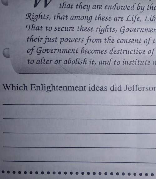Which enlightenment ideas did jefferson use