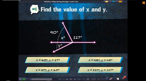 Find the value of x and y use the picture and pick one of the answers