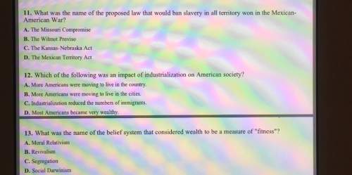 11. what was the name of the proposed law that would ban slavery in all territory won in the mexican