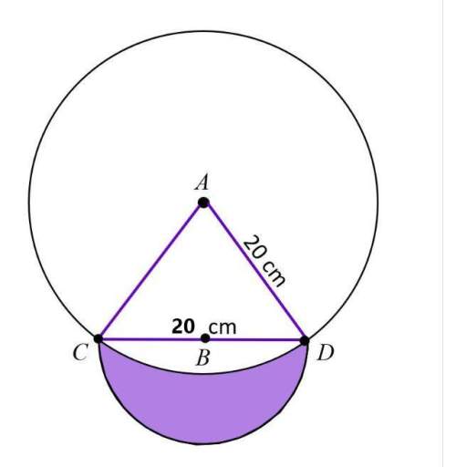 what is the area of the shaded lune below which is made from the intersection of arcs o