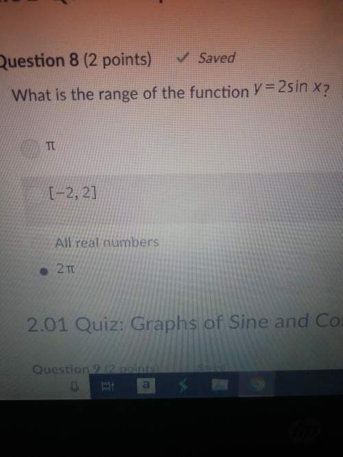 What is the range of the function y= 2sinx