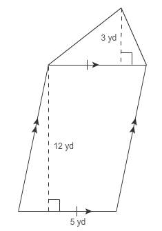 What is the area of the polygon?  a. 37.5 yd^2 b. 45