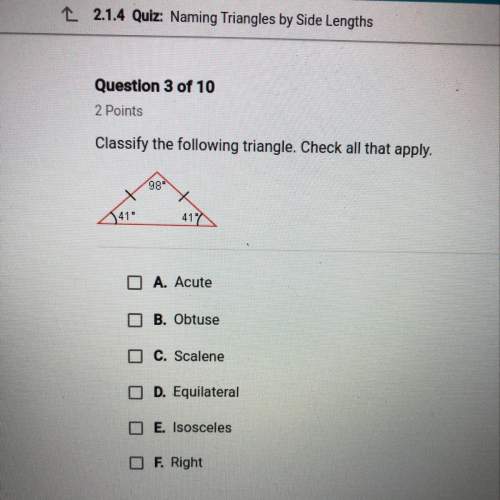 Classify the following triangle. check all that apply.