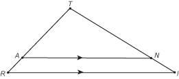 1. for triangle tri, the following facts are given:  segment an || segment ri an = 6 cm