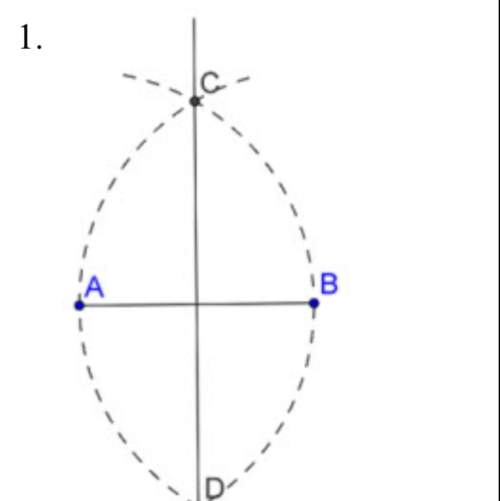 Which construction is illustrated above?  a. a segment congruent to a given segment b.