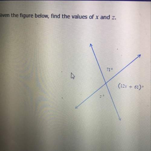 Given the figure below find the values of x and z