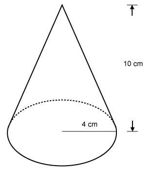 What is the volume of the cone?  use 3.14 to approximate pi and round your answer to the