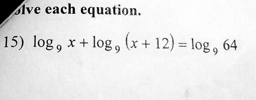 How do you solve log_9 x + log_9 (x + 12) = log_9 64?