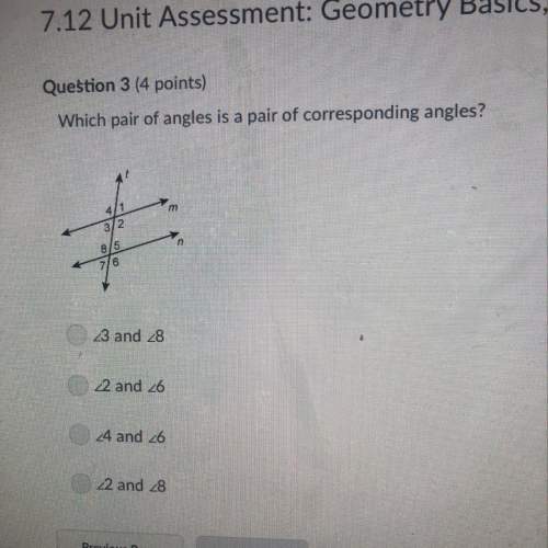 Which pair of angles have corresponding angles?