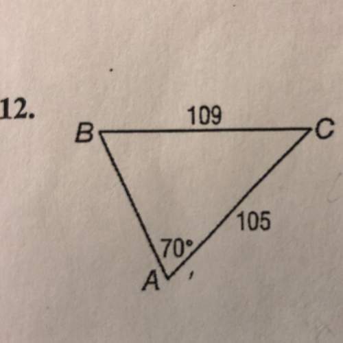 Solve the triangle given two side lengths and one angle measure.