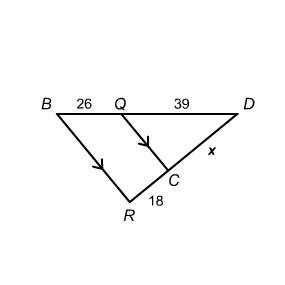 1.the two triangles are similar. (picture one) what is the value of x?