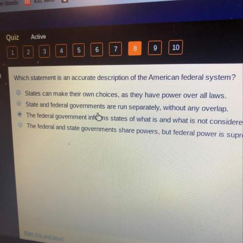 Which statement is an accurate description of the america states can make their own choices, a