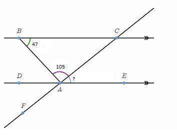 Not sure how to solve :  in below diagram, line bc is parallel to de.