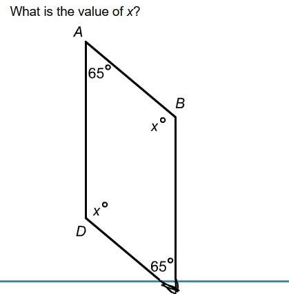 What is the value of x?  a. 90 b. 95 c. 100 d. 115