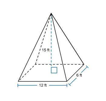 What is the volume of the rectangular pyramid?  720 ft3 540 ft3&lt;